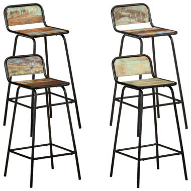 17 Stories Bar Chairs Solid Mango Wood Wayfair